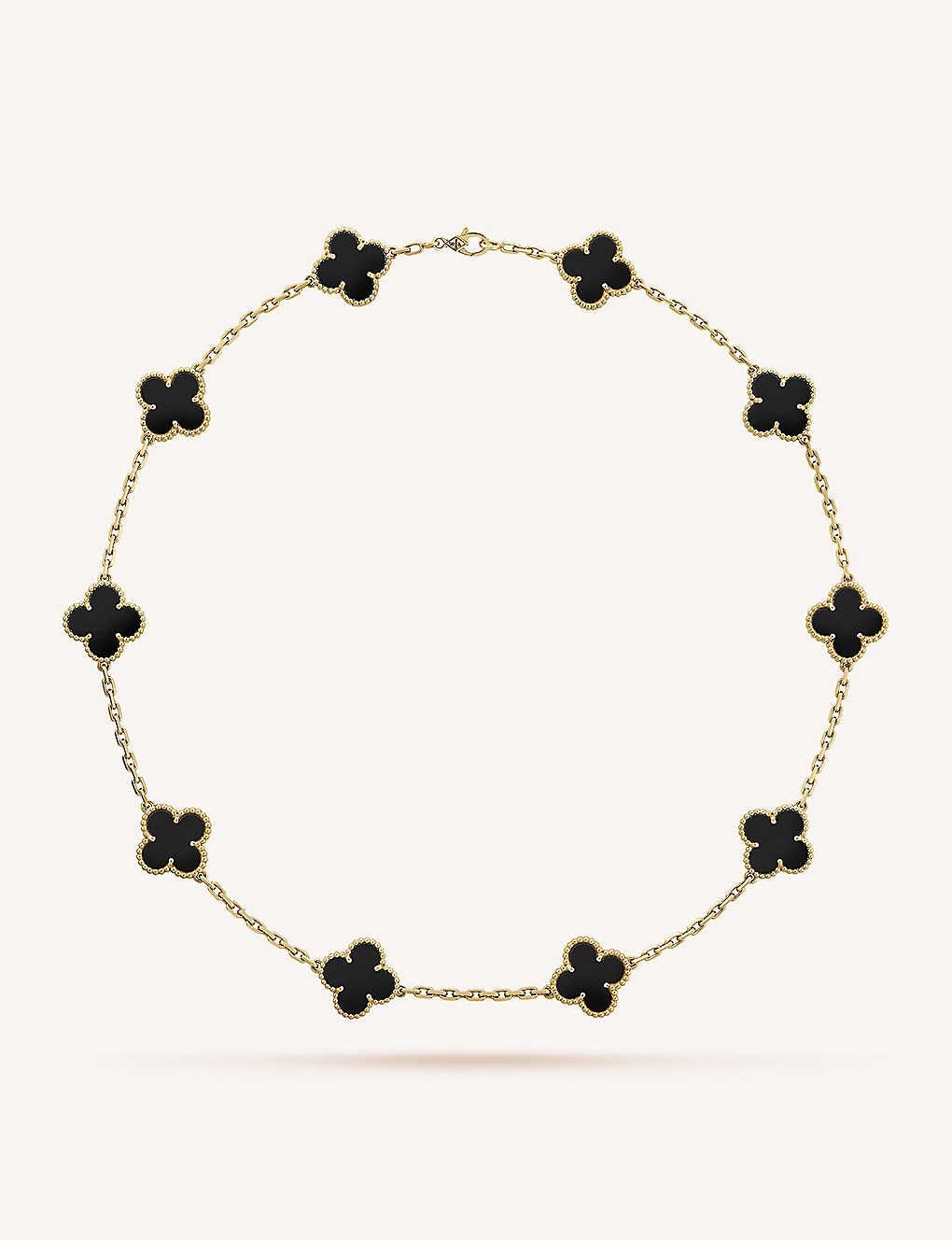 10 motif clover necklace | Onyx