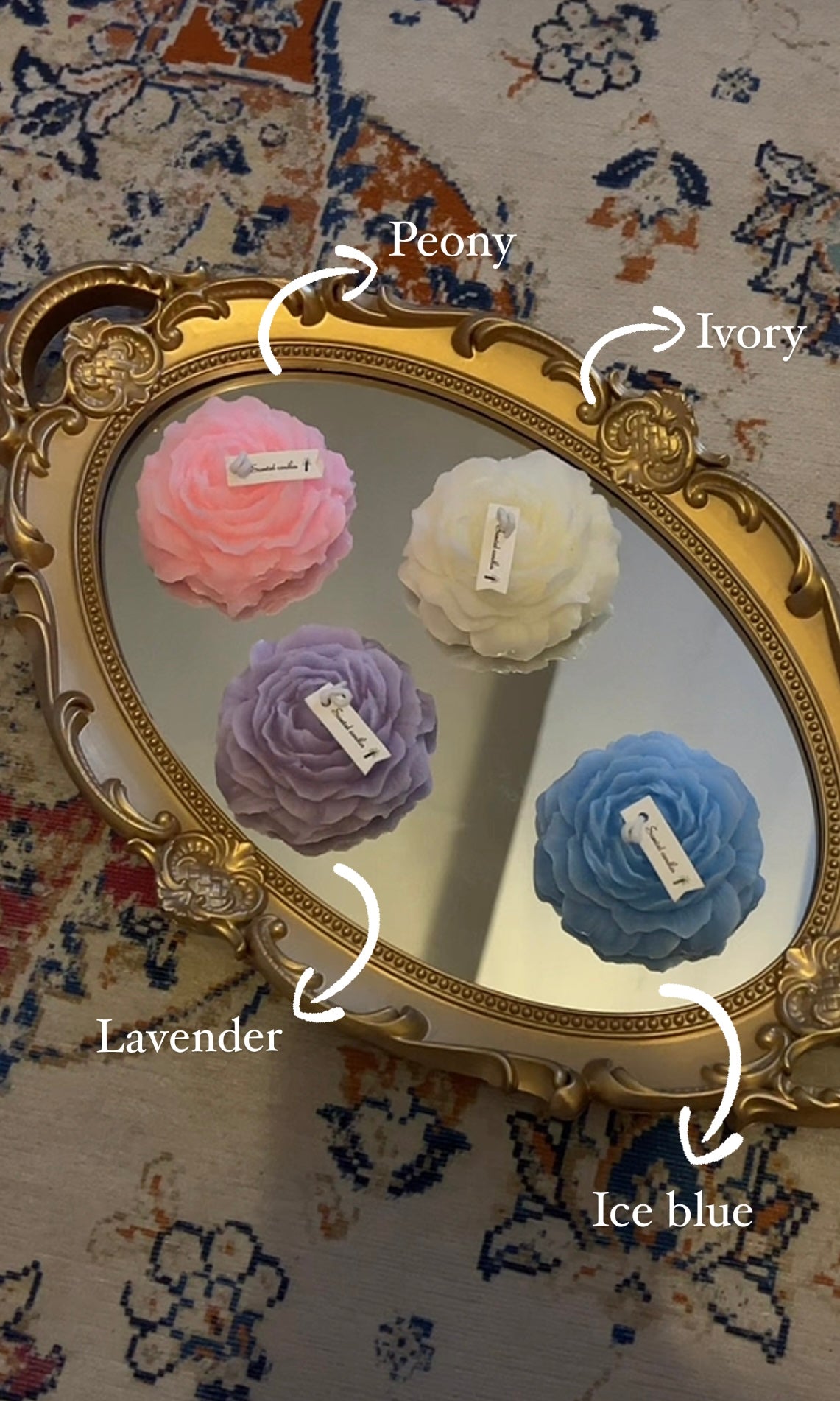 Flower scented candles