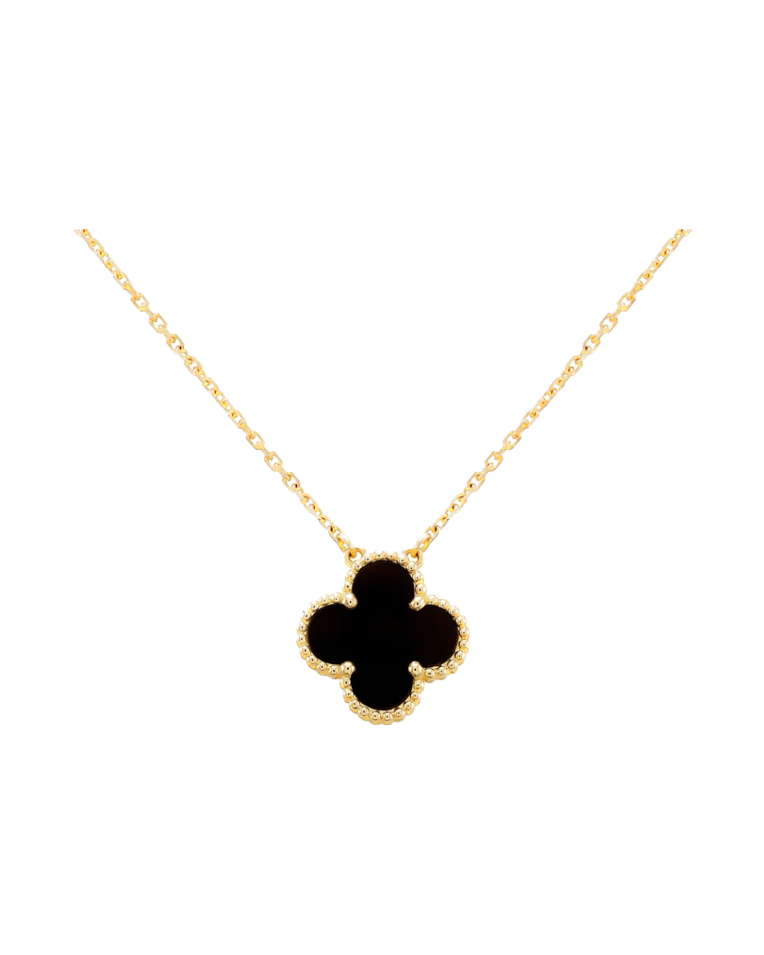 Vintage clover necklace | Onyx