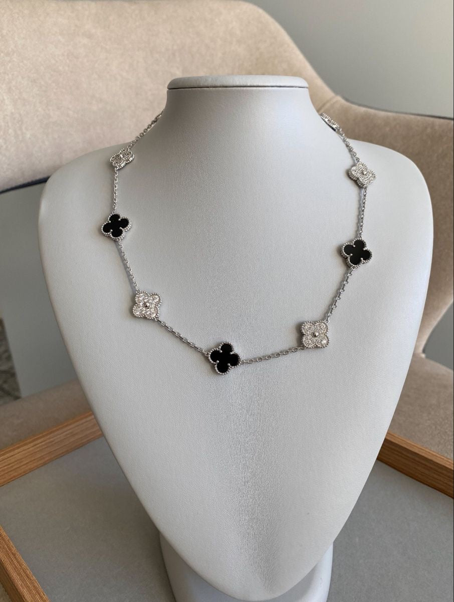 10 motif clover necklace | Onyx