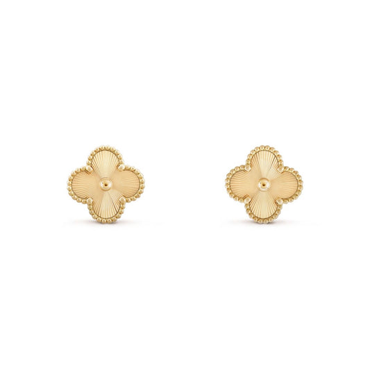 Vintage clover earrings | Gold