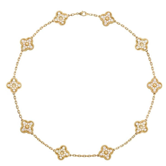 10 motif clover necklace | Gold | Diamonds