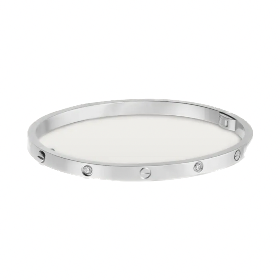 Rhinestone screw love bracelet | small model