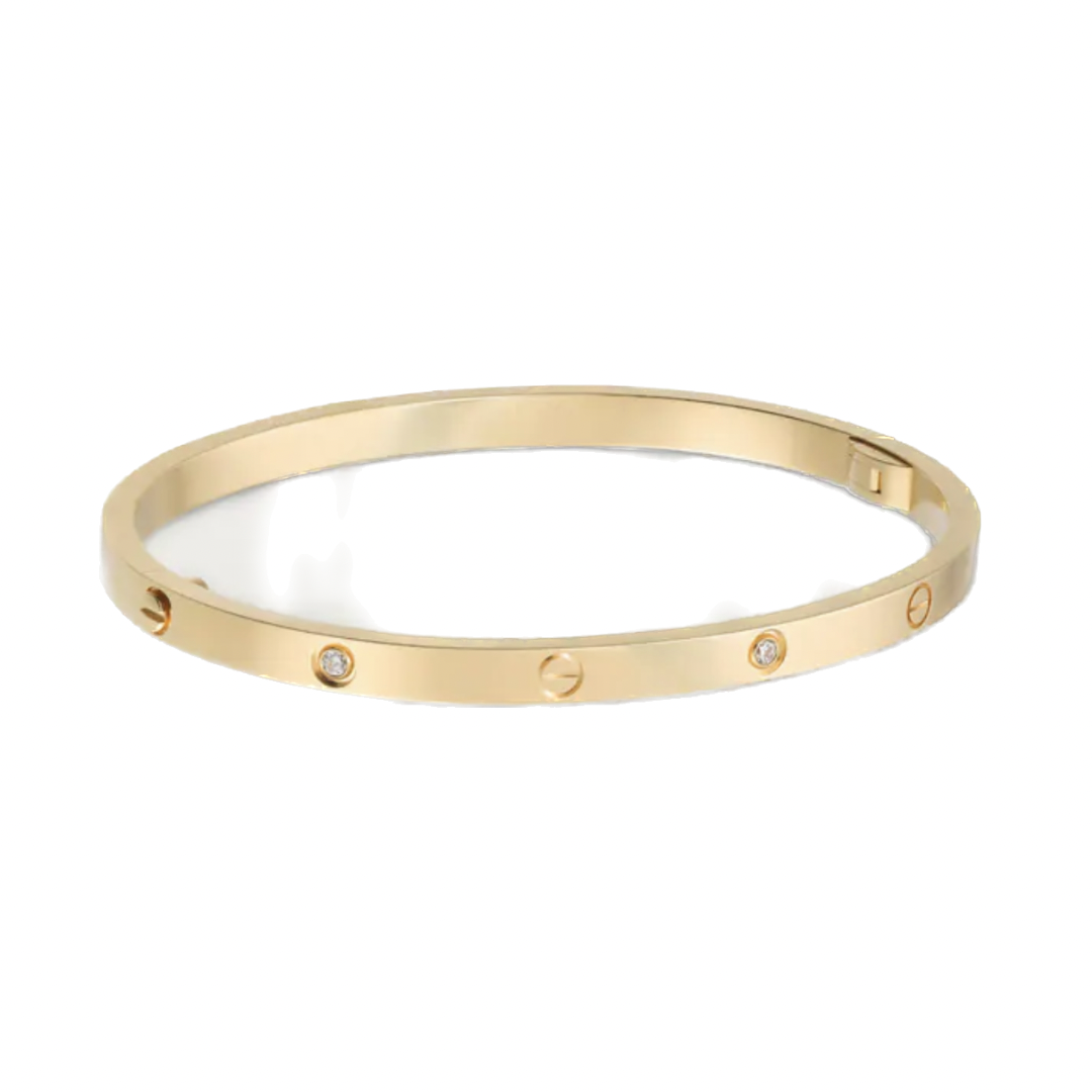 Rhinestone screw love bracelet | small model
