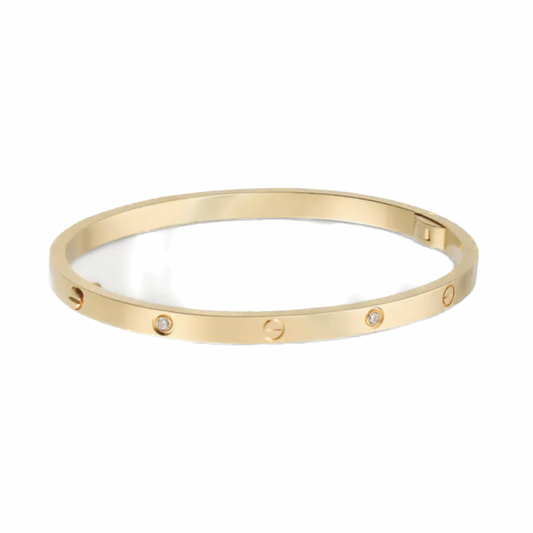 Rhinestone screw love bracelet | small model
