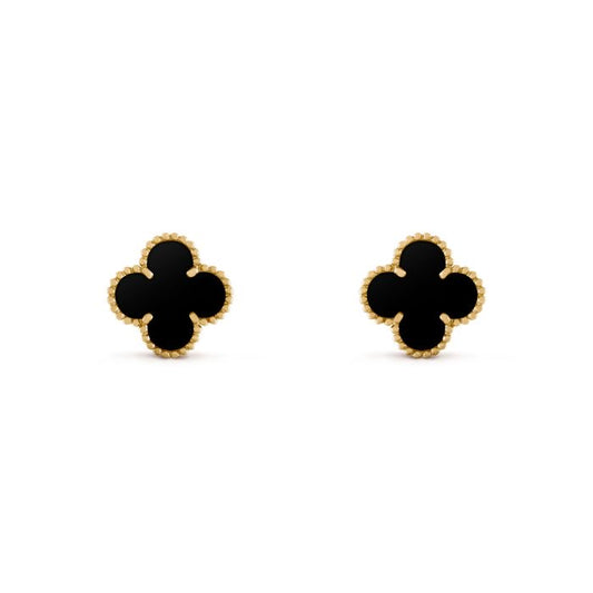 Vintage clover earrings | Onyx