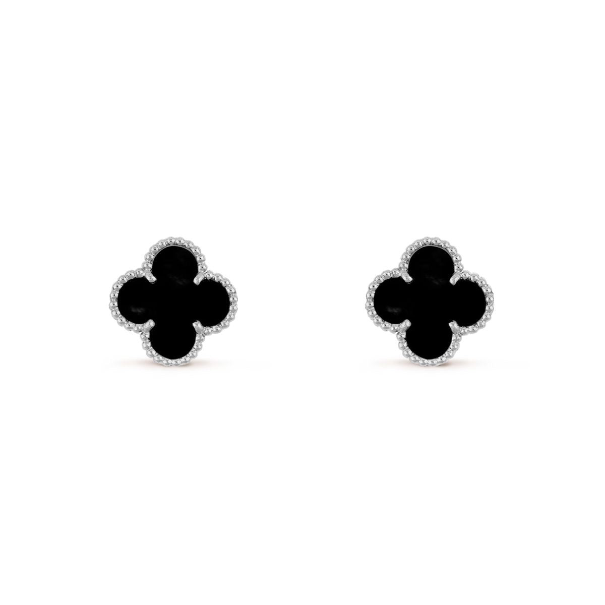 Vintage clover earrings | Onyx