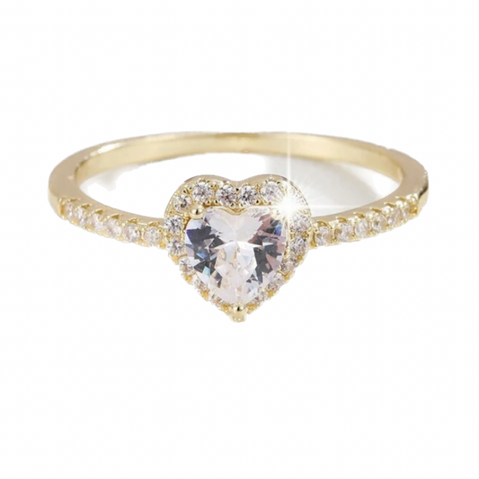Dainty heart ring