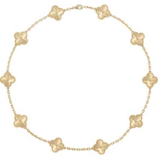 10 motif clover necklace | Gold