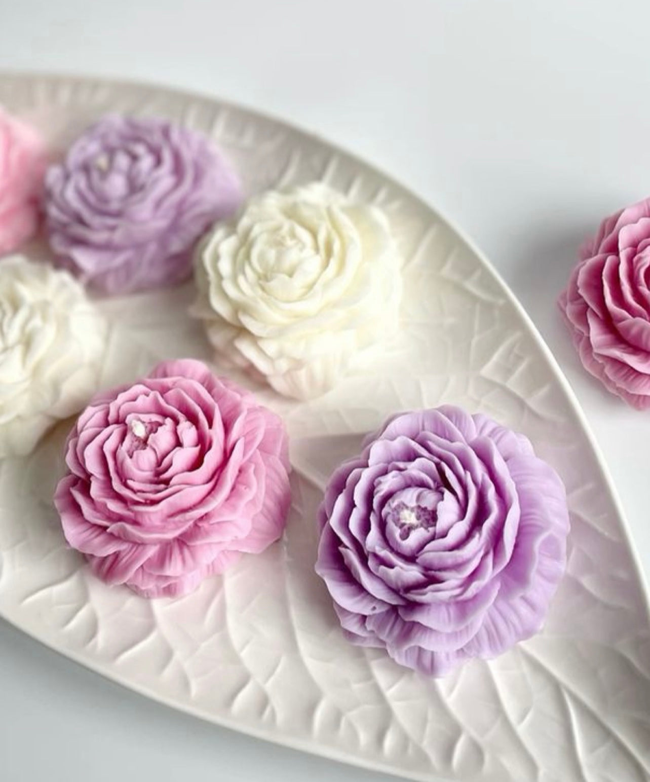 Flower scented candles