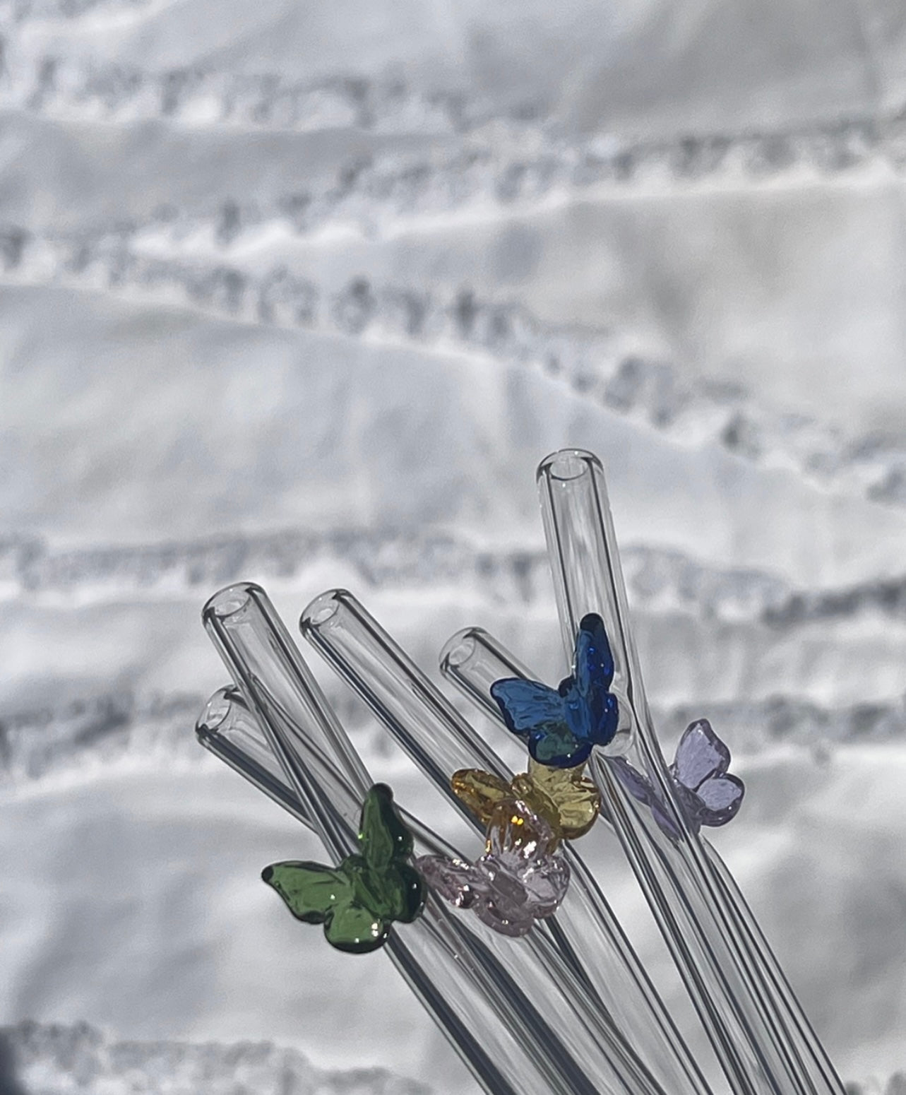 2pc butterfly straws