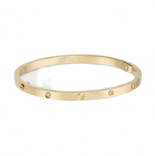 Rhinestone screw love bracelet | small model