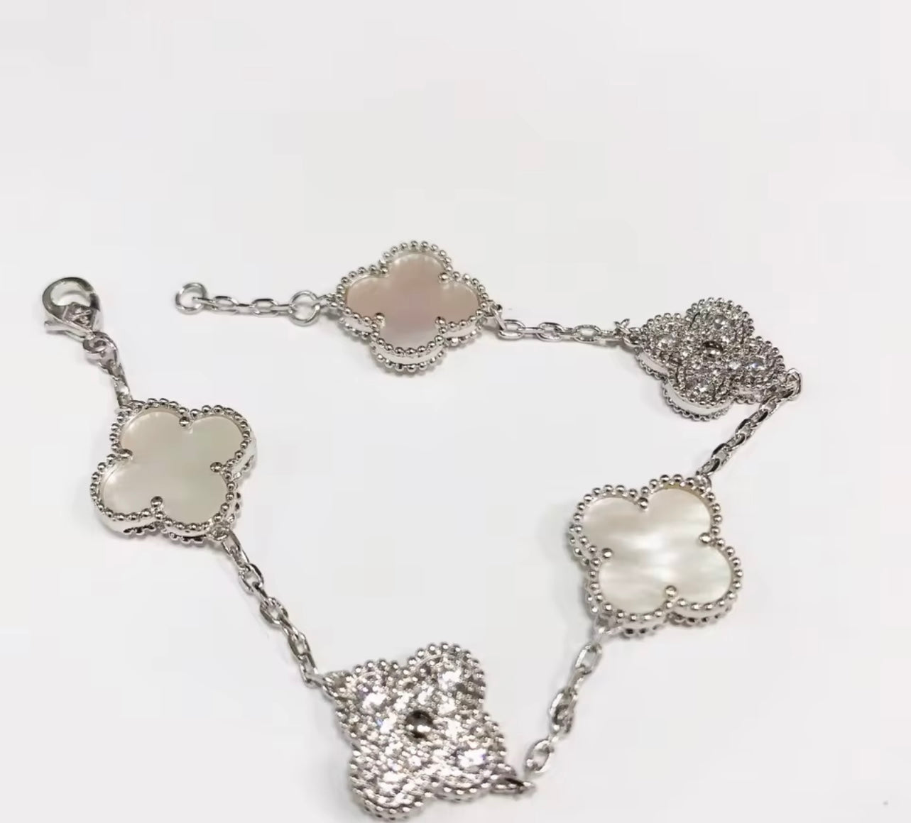 Vintage clover bracelet | Pearl | Diamond