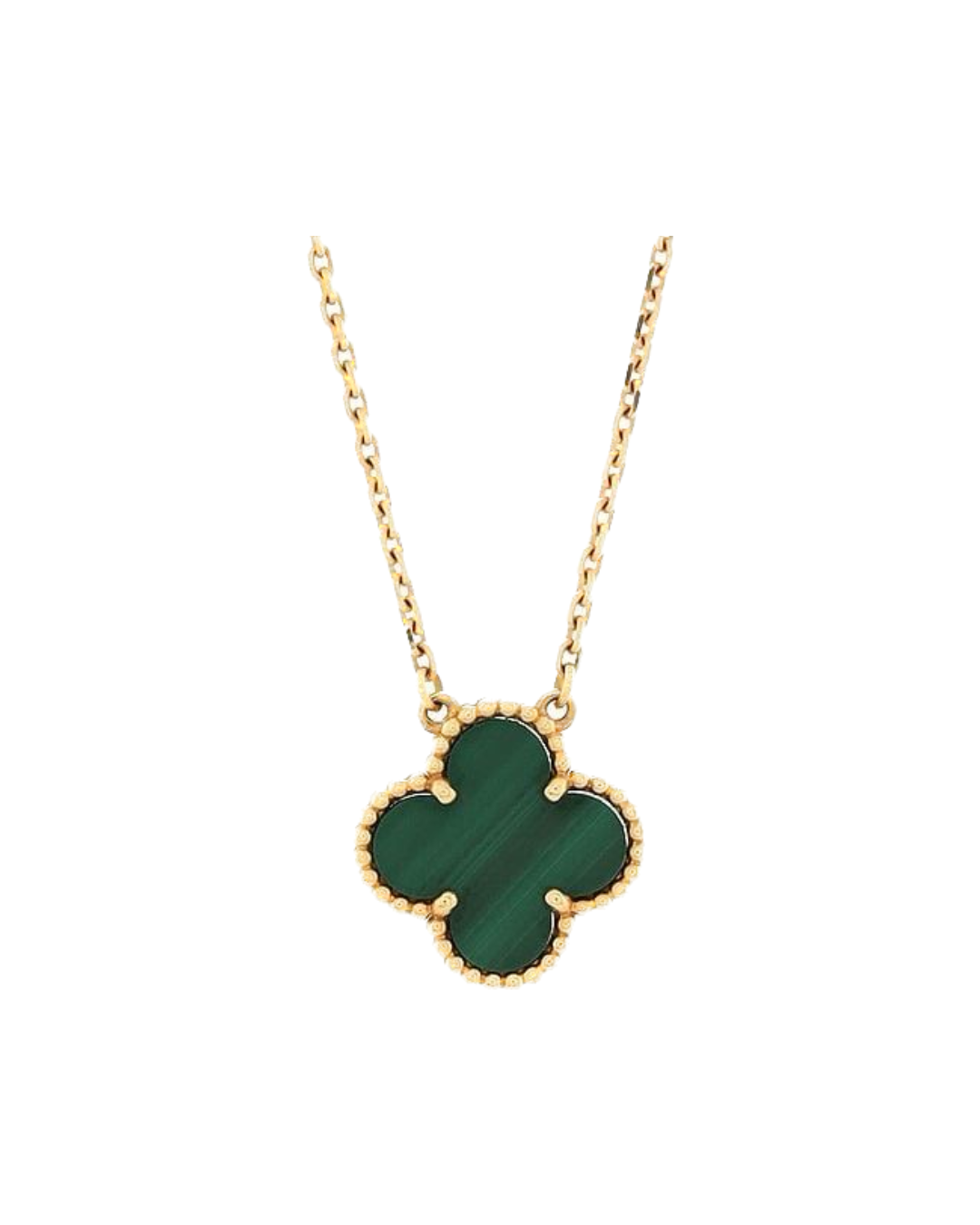 Vintage clover necklace | Malachite