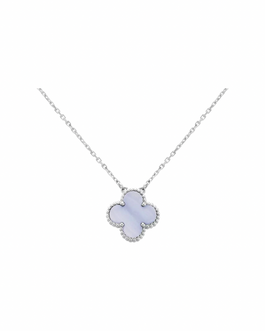 Vintage clover necklace | Chalcedony