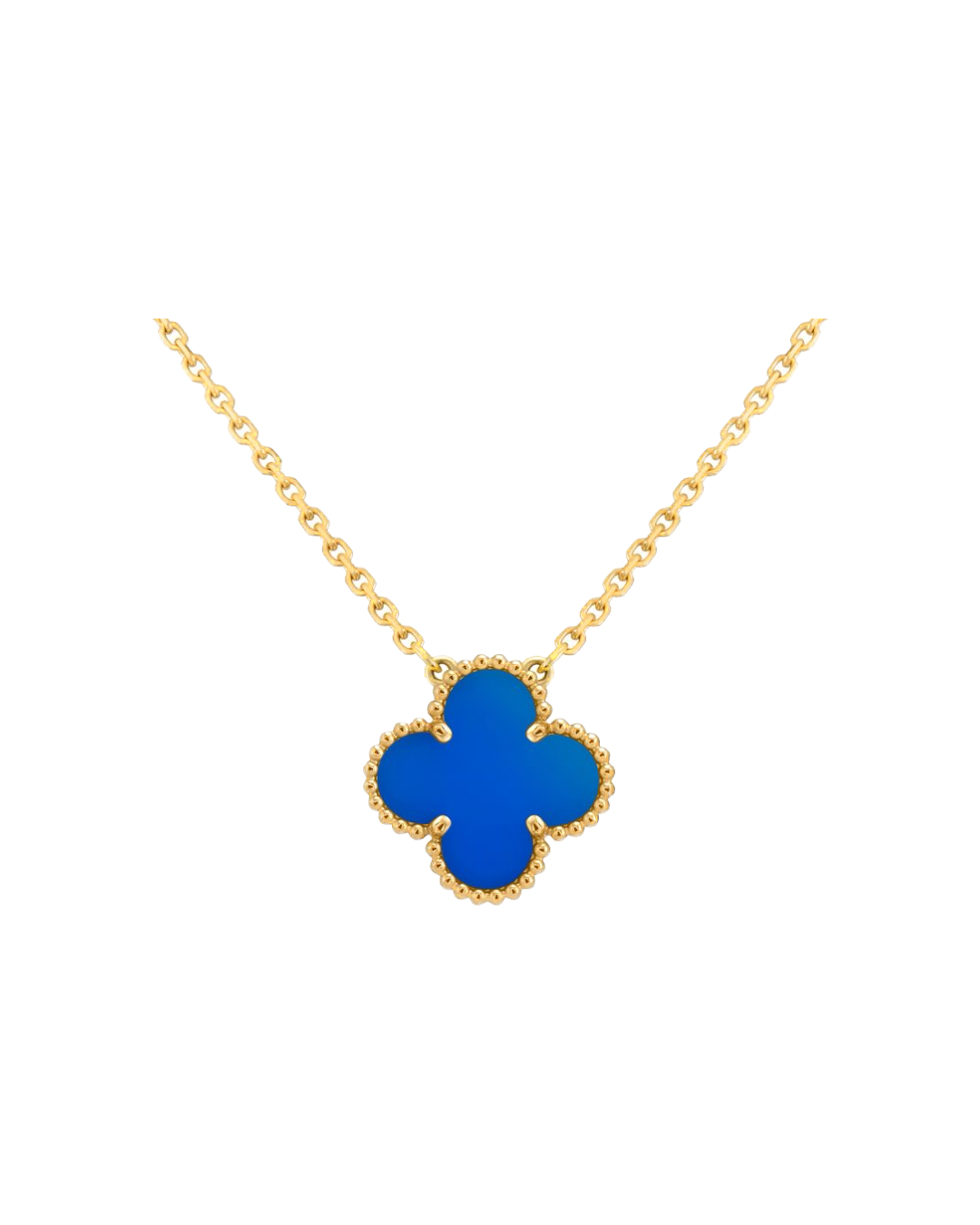 Vintage clover necklace | Royal Blue