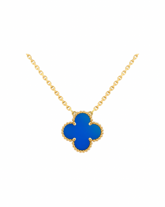 Vintage clover necklace | Royal Blue