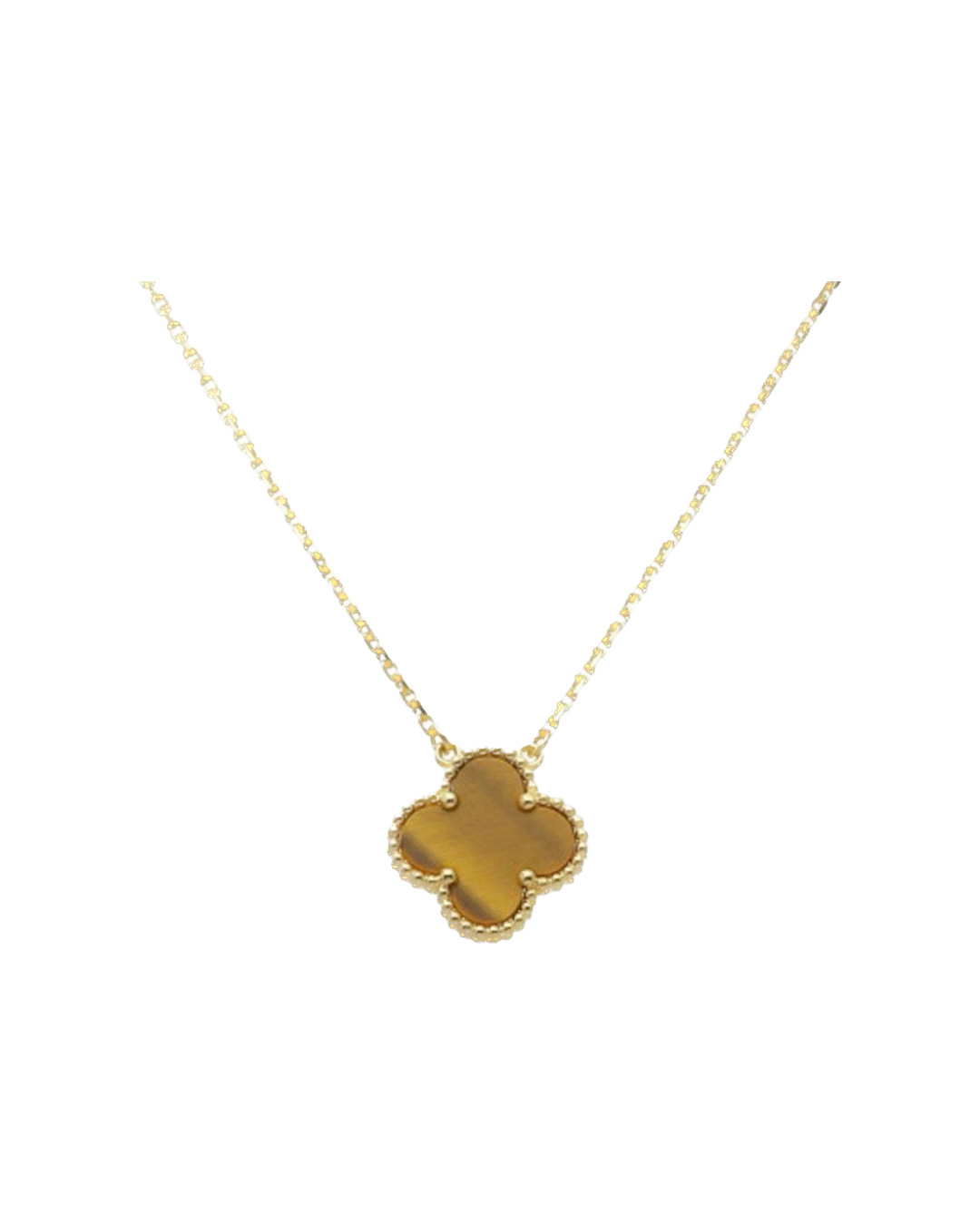 Vintage clover necklace | Amber