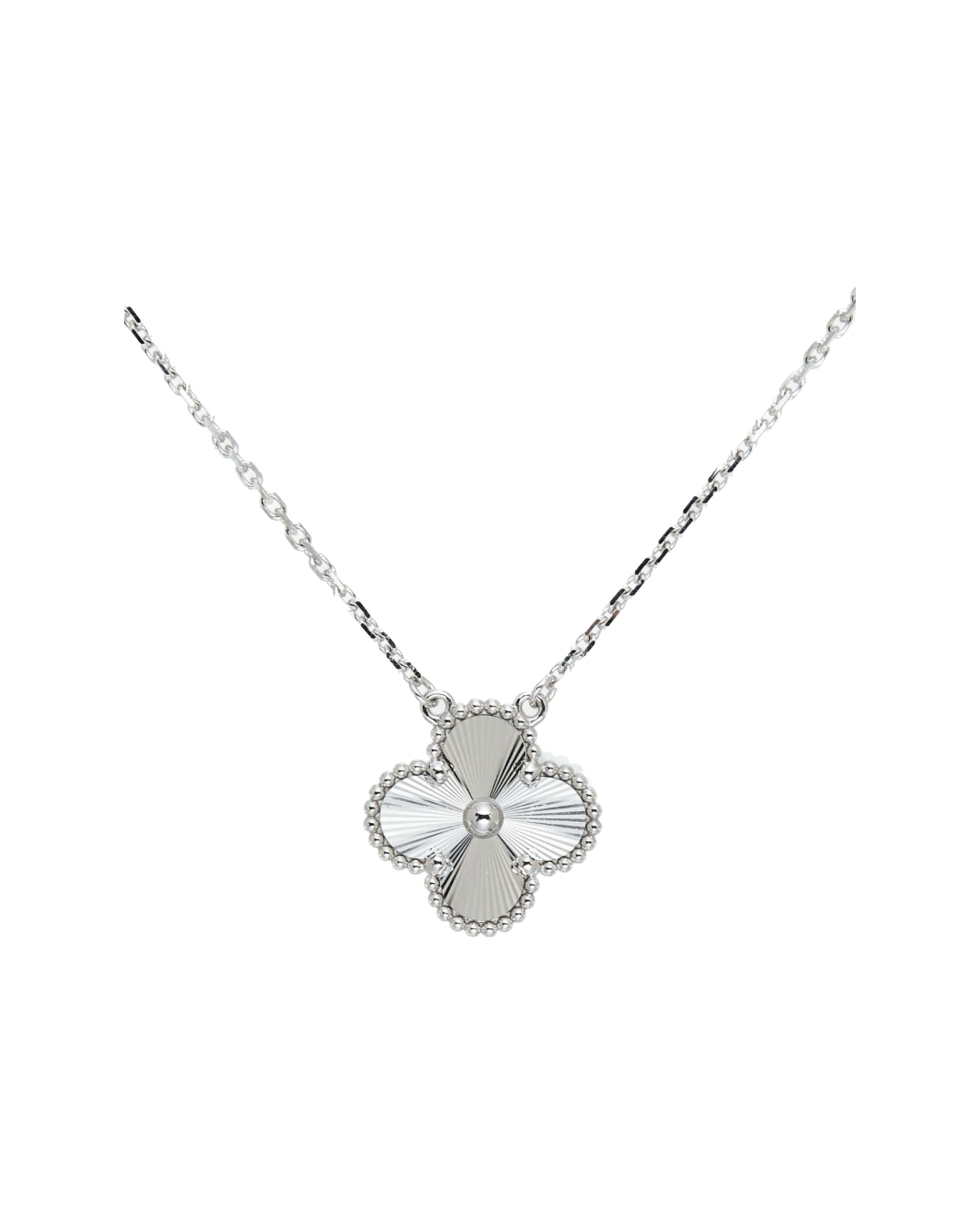 Vintage clover necklace | Silver