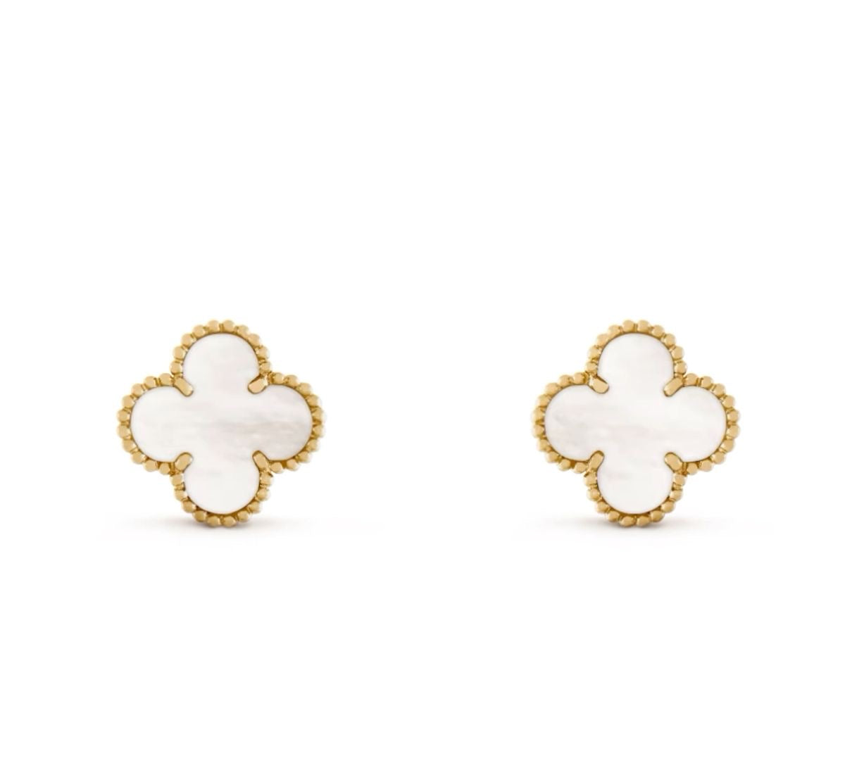 Vintage clover earrings | Mother of Pearl