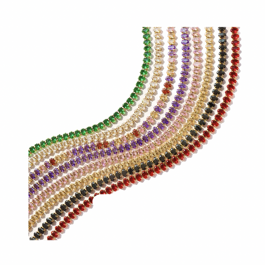 Ovular tennis bracelets