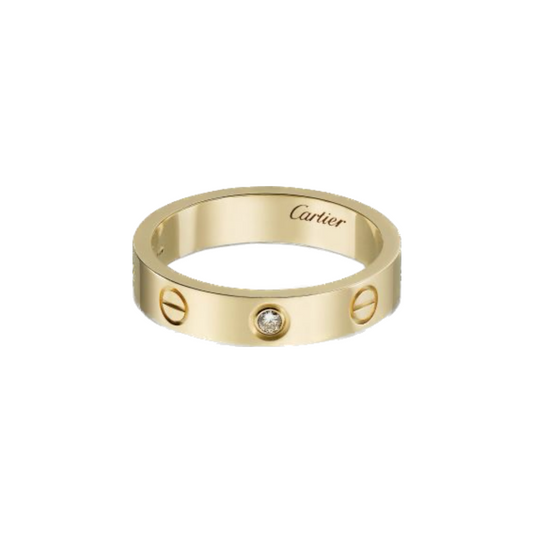 Rhinestone screw love ring