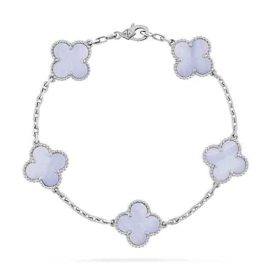 Vintage clover bracelet | Chalcedony