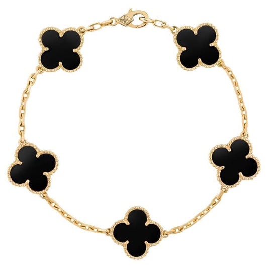 Vintage clover bracelet | Onyx