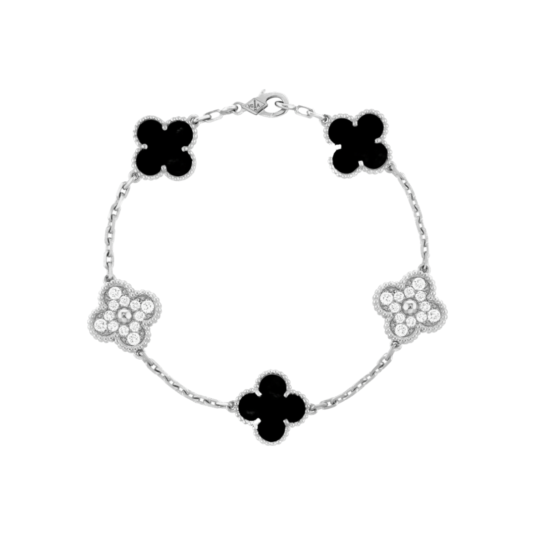 Vintage clover bracelet | Onyx | Diamond