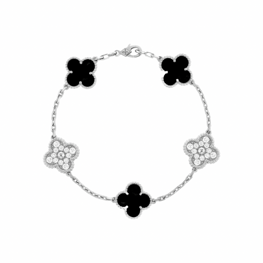 Vintage clover bracelet | Onyx | Diamond