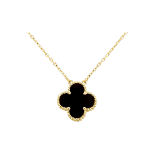 Vintage clover necklace | Onyx